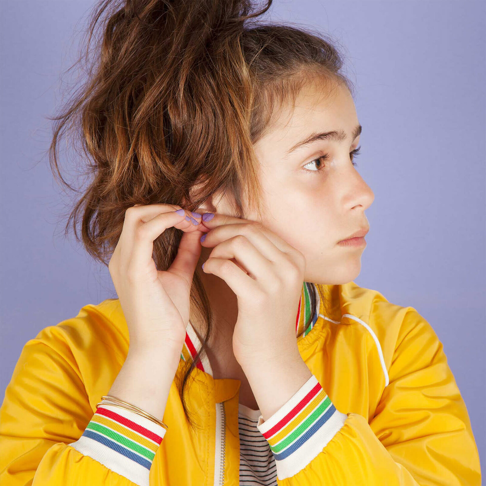 Nailmatic Vernis à Ongles Enfant à Base d'eau - Piglou Violet Pailleté