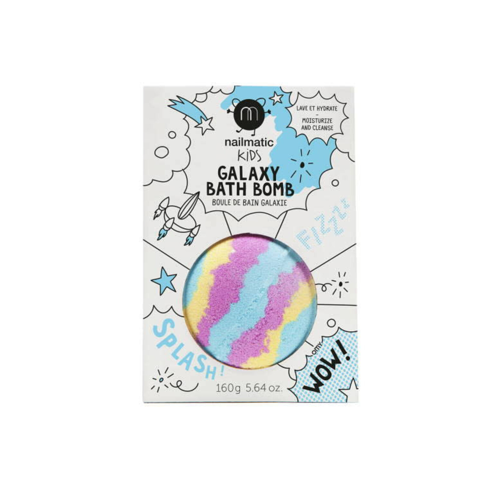 Nailmatic Boule de Bain Enfant Tricolore Galaxy - Bleu Jaune Rose