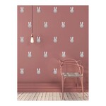 Pom le bonhomme Stickers Déco Repositionnables Lapins Argent
