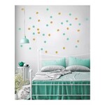 Pom le bonhomme Stickers Déco Repositionnables Pois Cosy Multicolores
