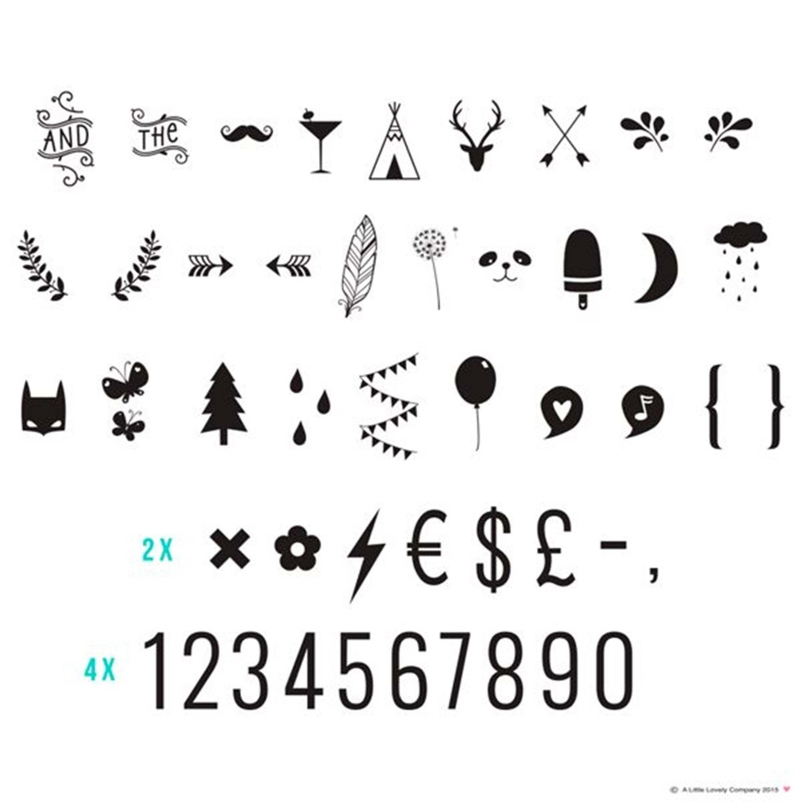 Lightbox Set Numbers & Symbols