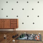 Pom le bonhomme Stickers Déco Repositionnables Croix Noir