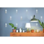 Pom le bonhomme Stickers Déco Repotisionnables Ananas Argent