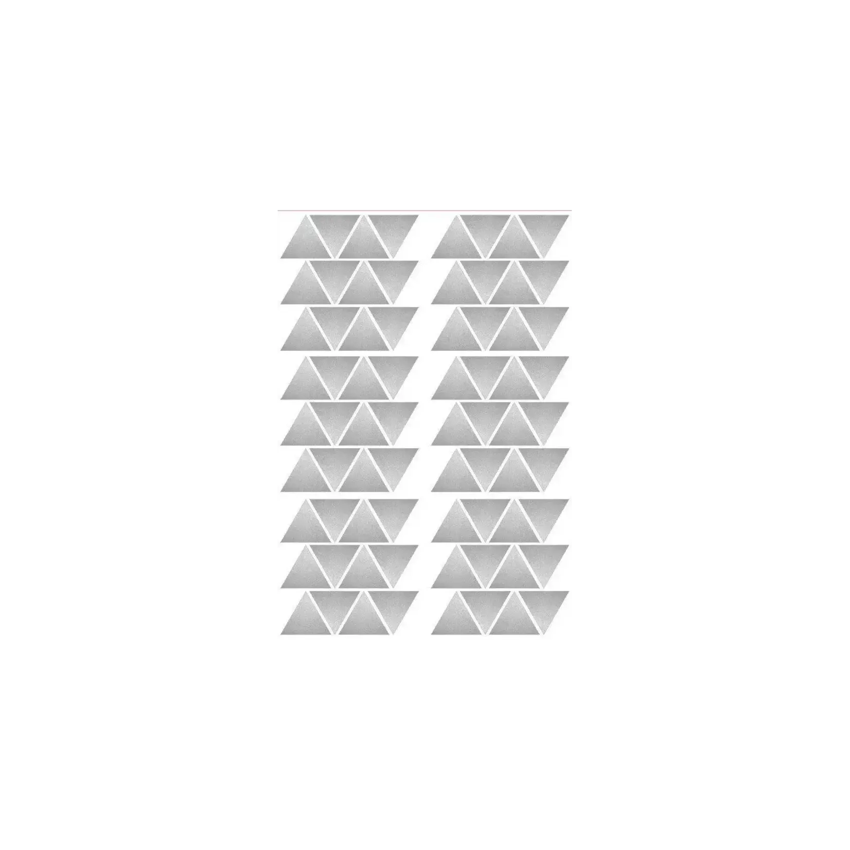 Pom le bonhomme Stickers Déco Repositionnables Triangles Argent