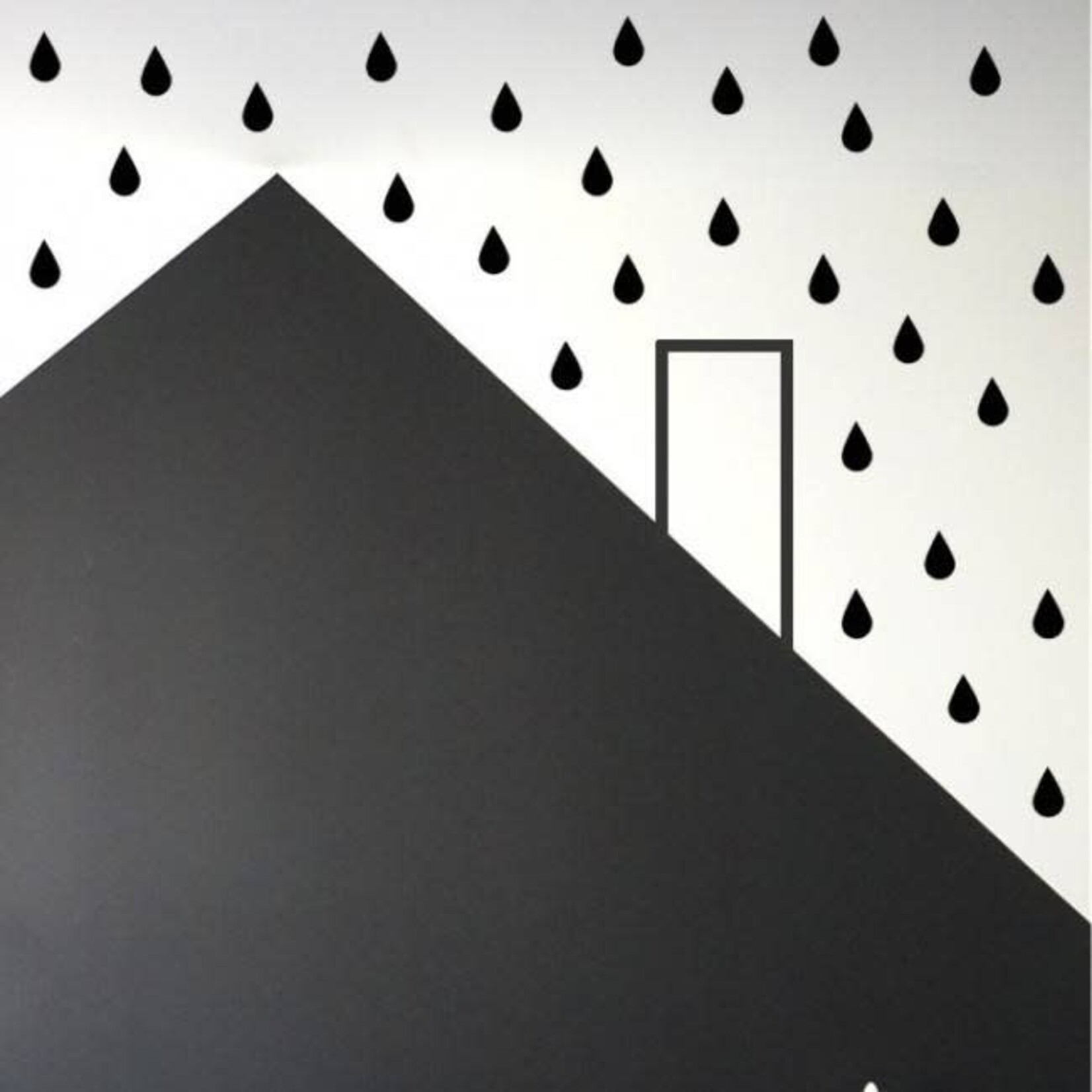 Pom le bonhomme Stickers Déco Repotisionnables Gouttes Noires