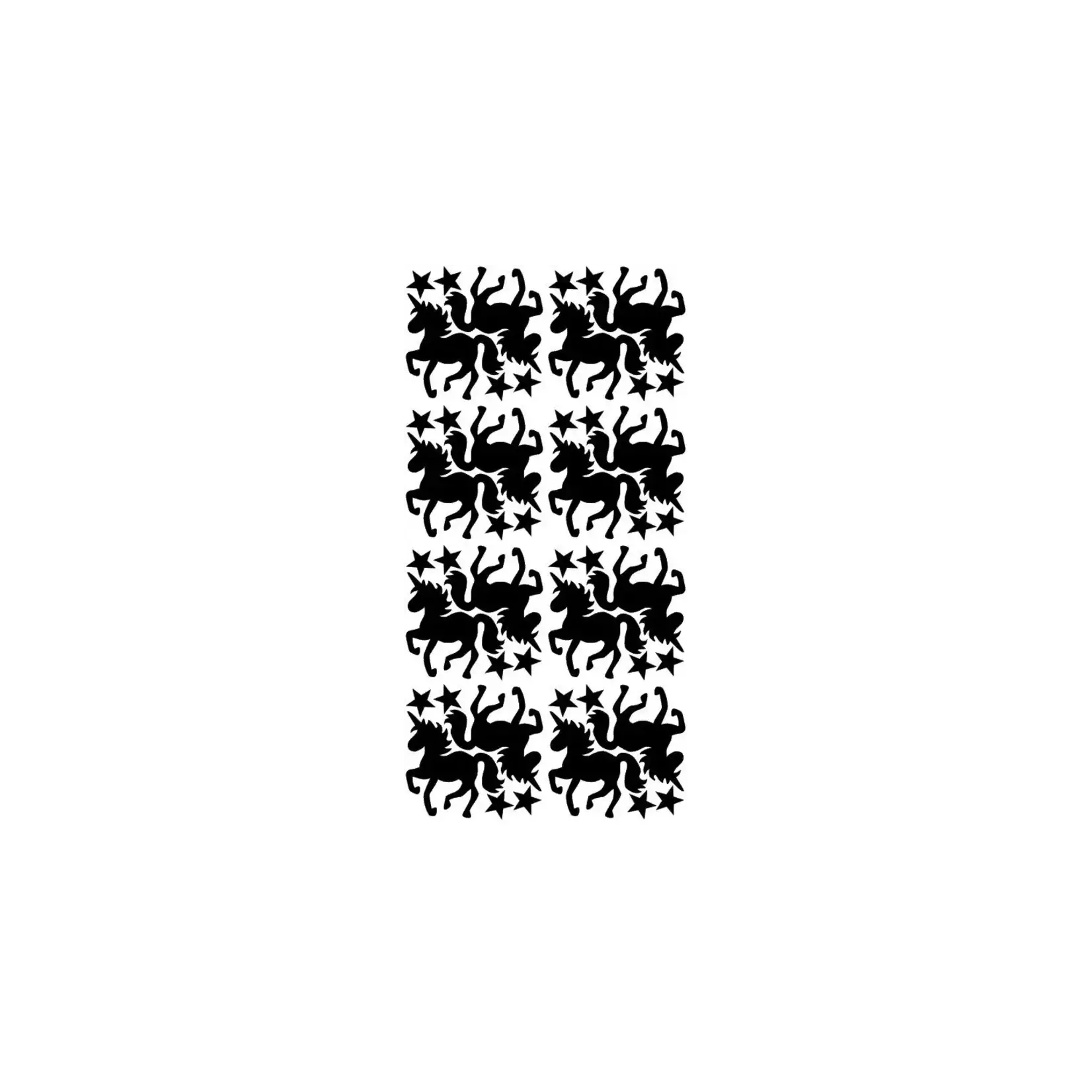 Pom le bonhomme Stickers Déco Repositionnables Licornes Noires