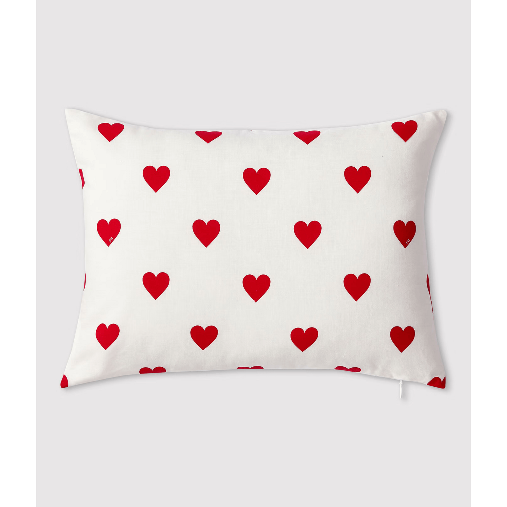 Petit Bateau Coussin Coeurs Rouges en Popeline Terkuit