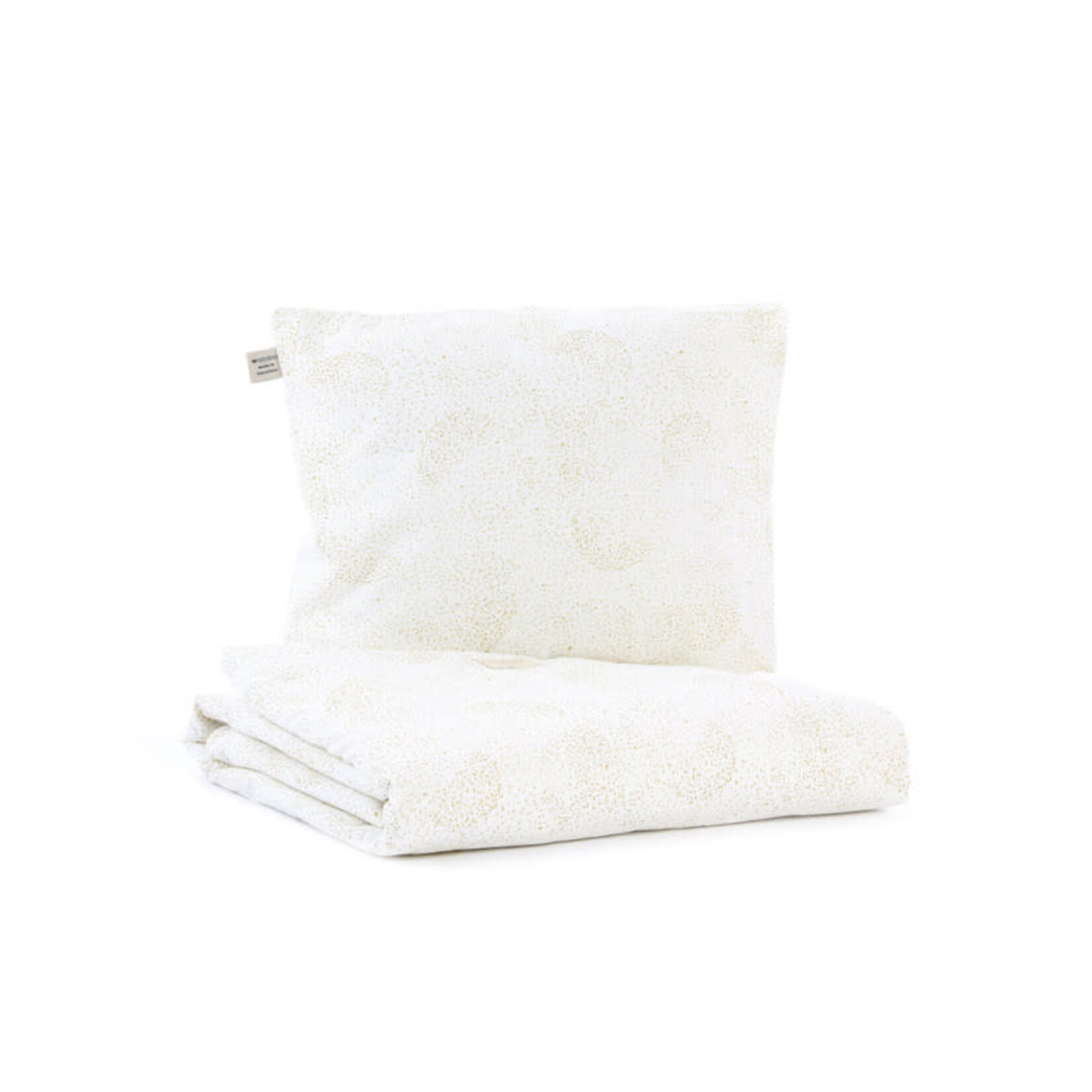 Nobodinoz Housse de Couette Himalaya Lit Junior 148x200CM Gold Bubble White