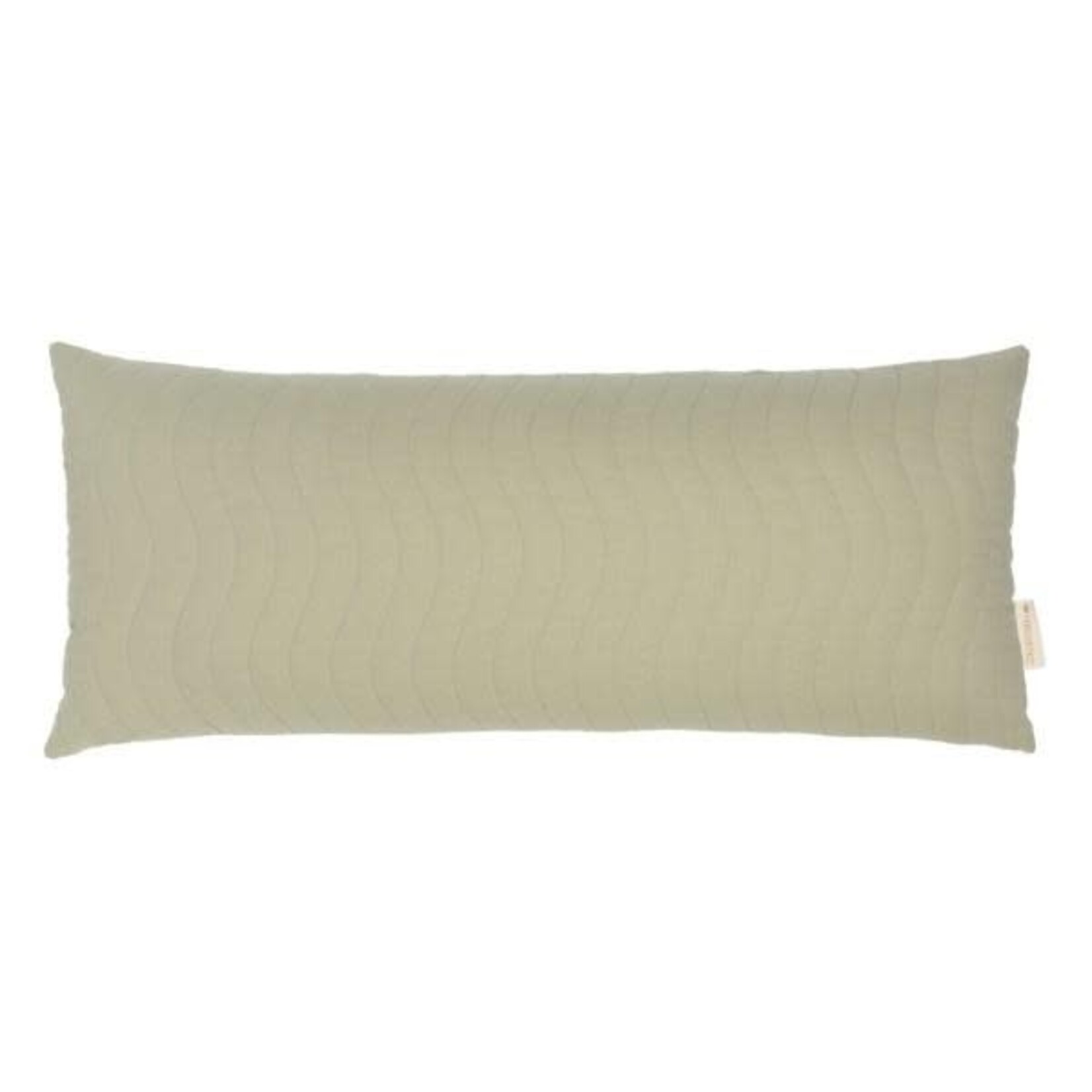 Nobodinoz Coussin Long Montecarlo Rectangulaire Naturel Linden Green 70x30 cm