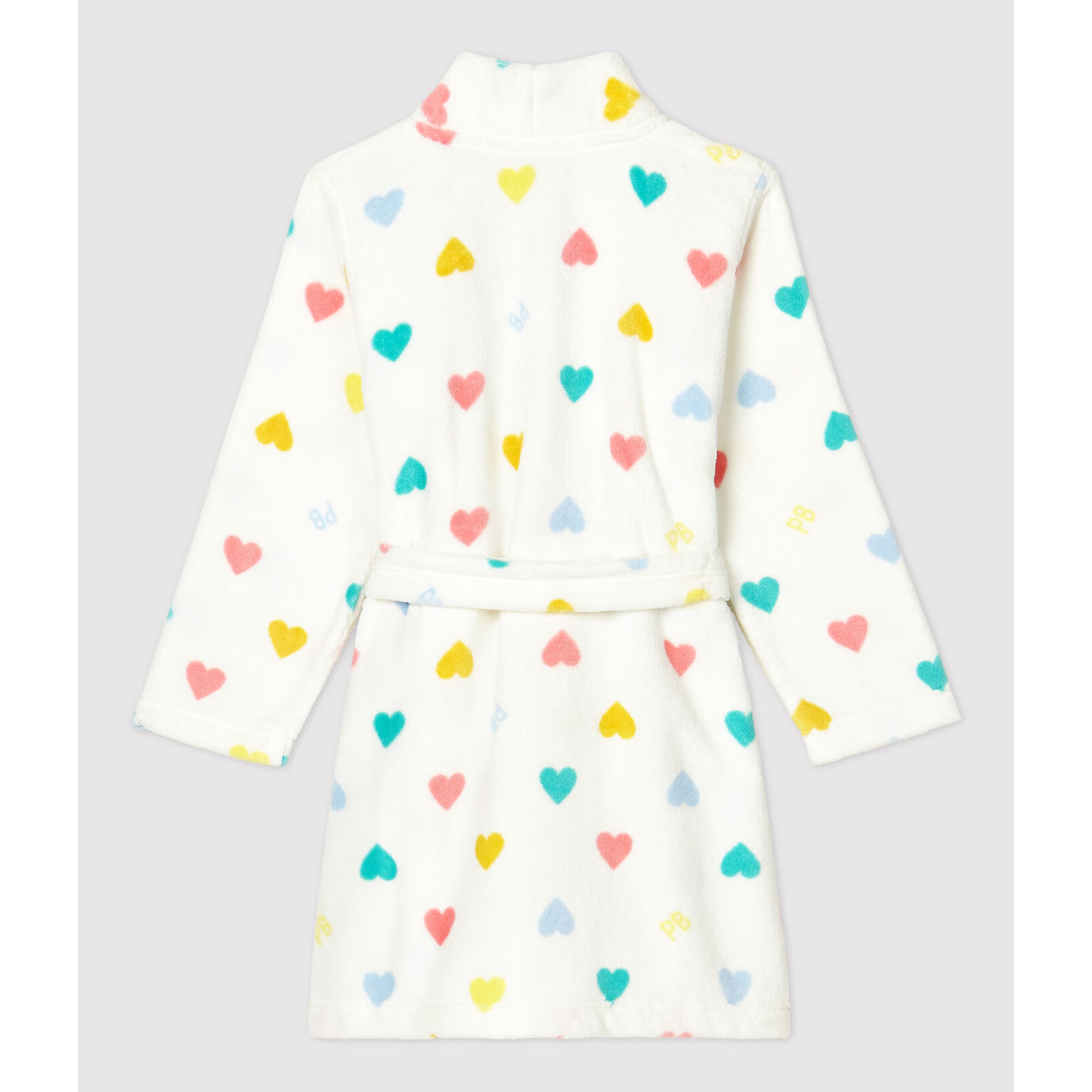Petit Bateau Robe de Chambre Cœurs Multicolores Fille Polaire 6-8A