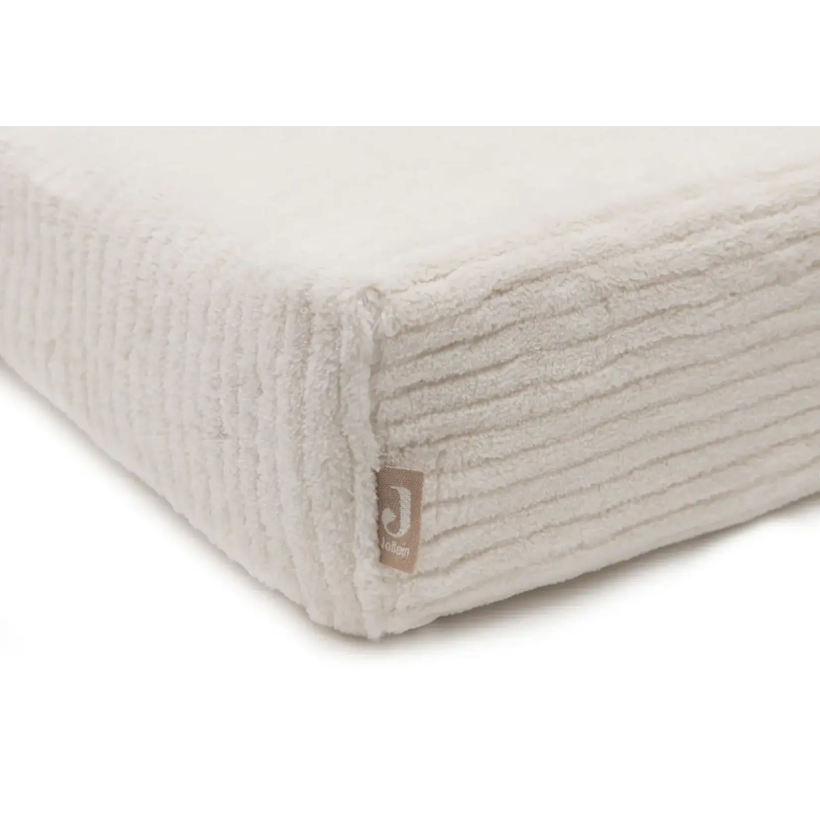 Jollein Housse Matelas A Langer 50x70CM Cloudy Rib - Oatmeal