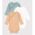 Petit Bateau Lot de 3 bodies manches longues coton