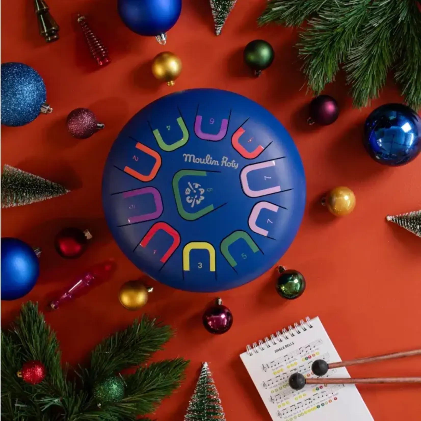 Moulin Roty Grand Tambour à Languettes Puce et Pilou - Dès 3A