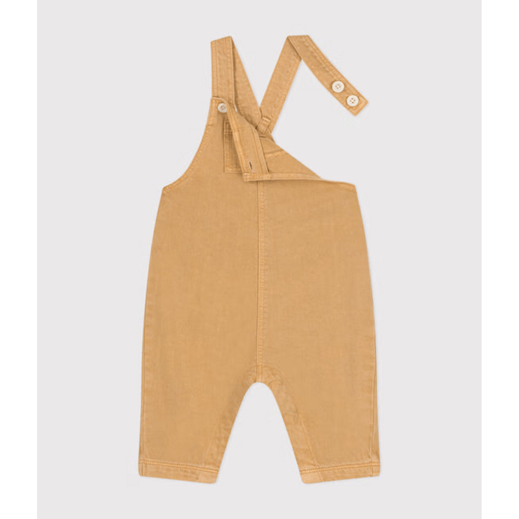 Petit Bateau Salopette Longue Bébé Denim Couleur Moutarde 36M