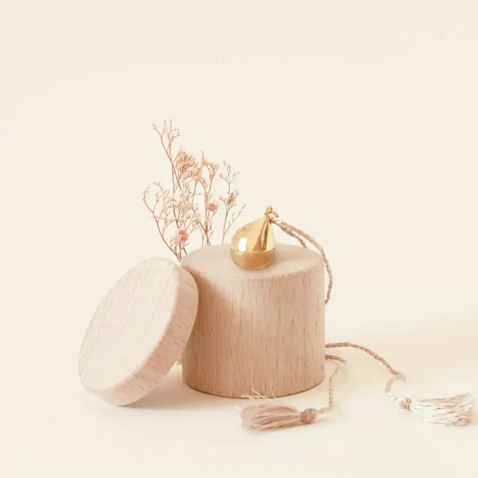 Ilado Bola de Grossesse Goutte Or Jaune sur Cordon