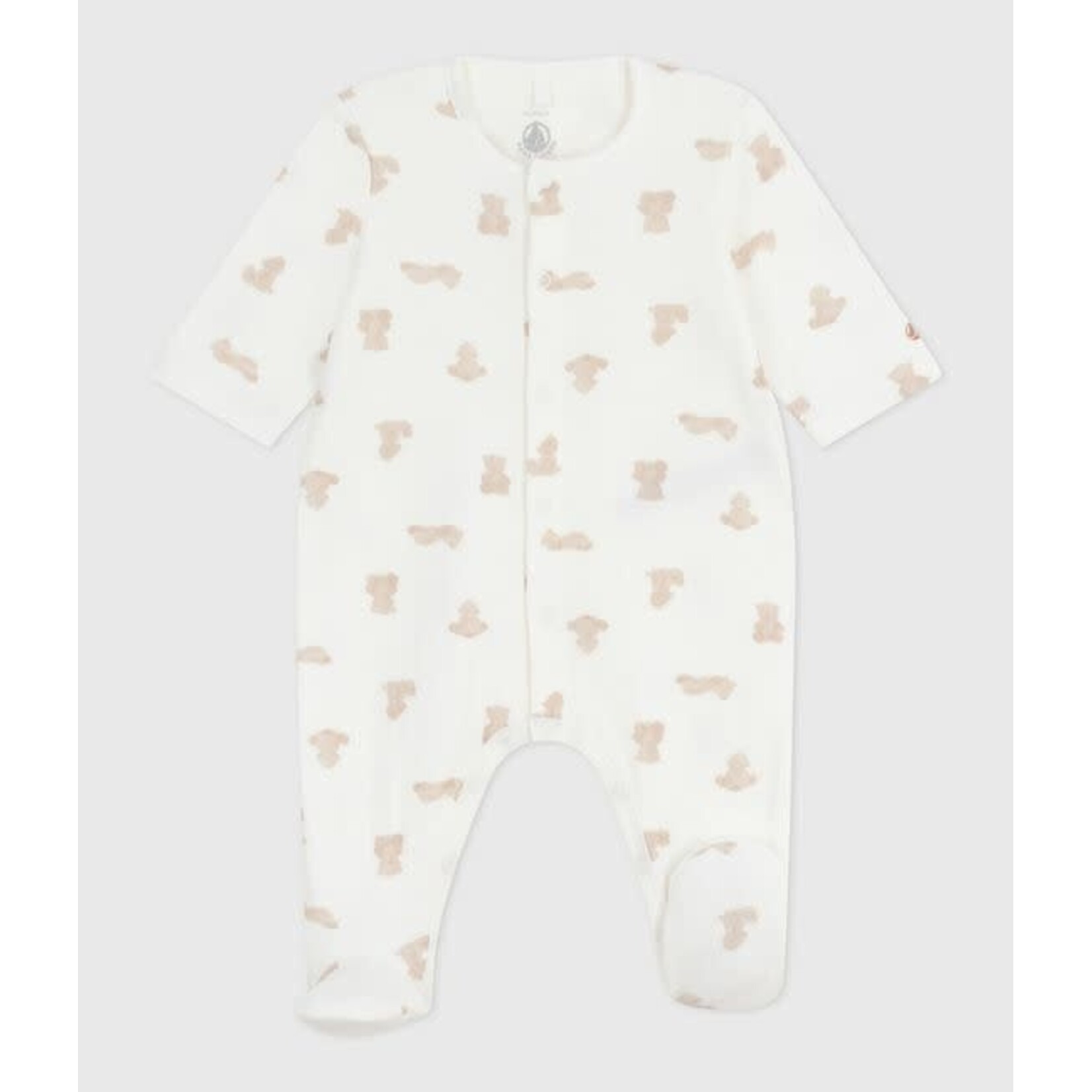 Petit Bateau Dors Bien Pyjama Bébé Tubique Blanc Imprimé Oursons