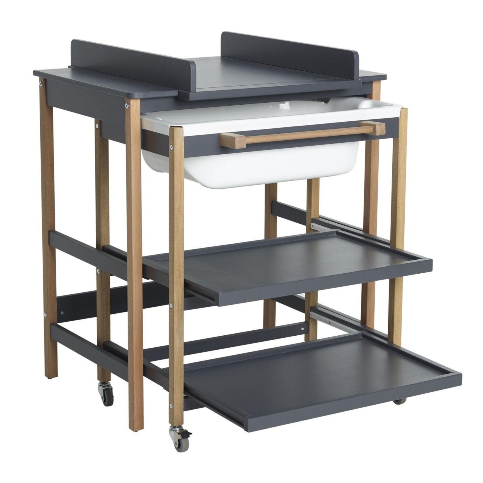 Quax Meuble Table à Langer + Bain Smart Moonshadow Naturel