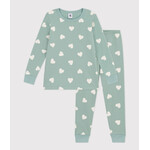 Petit Bateau Pyjama Hiver Enfant 2 Pièces Mixte Coeurs Molleton Paul 3A