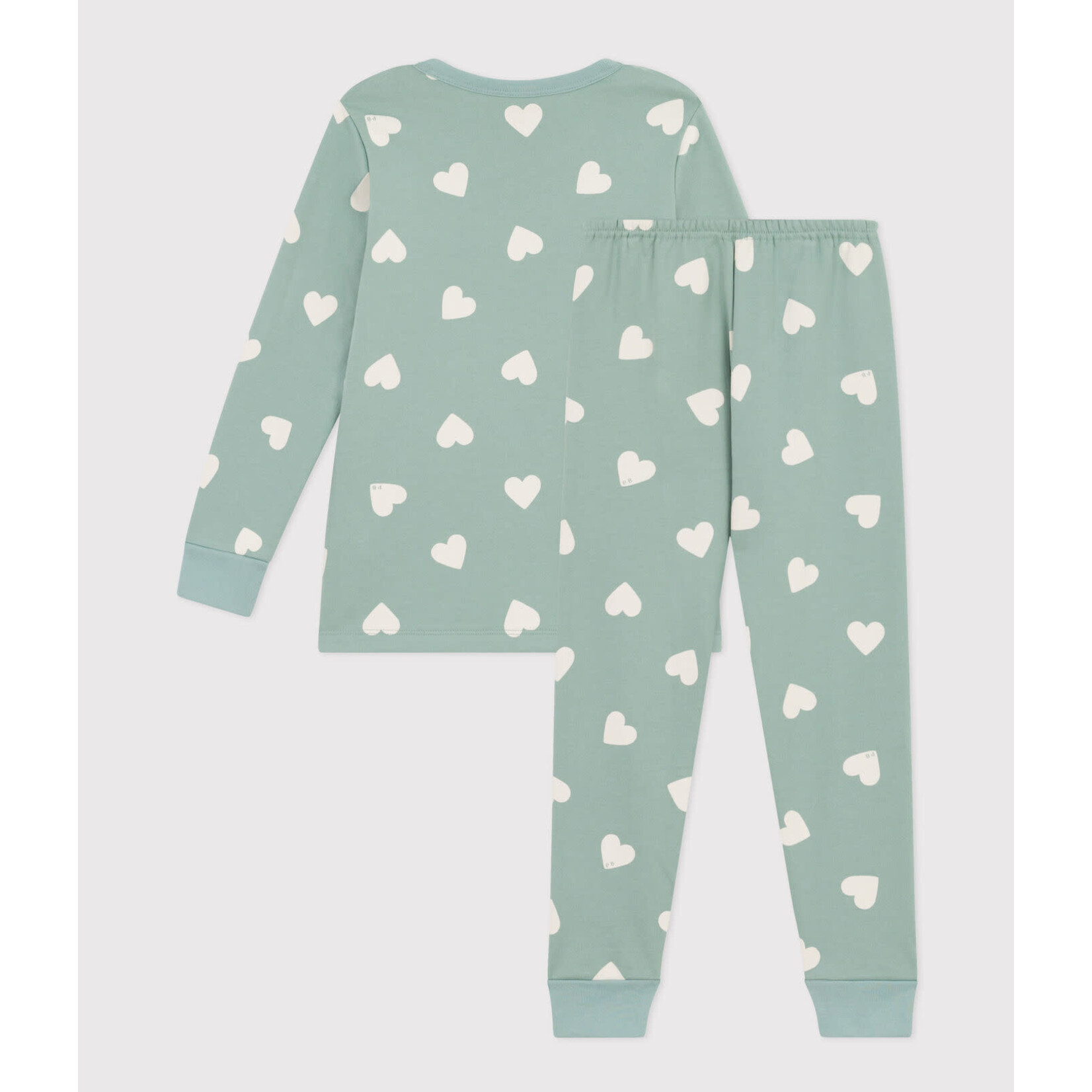 Petit Bateau Pyjama Hiver Enfant 2 Pièces Mixte Coeurs Molleton Paul 3A