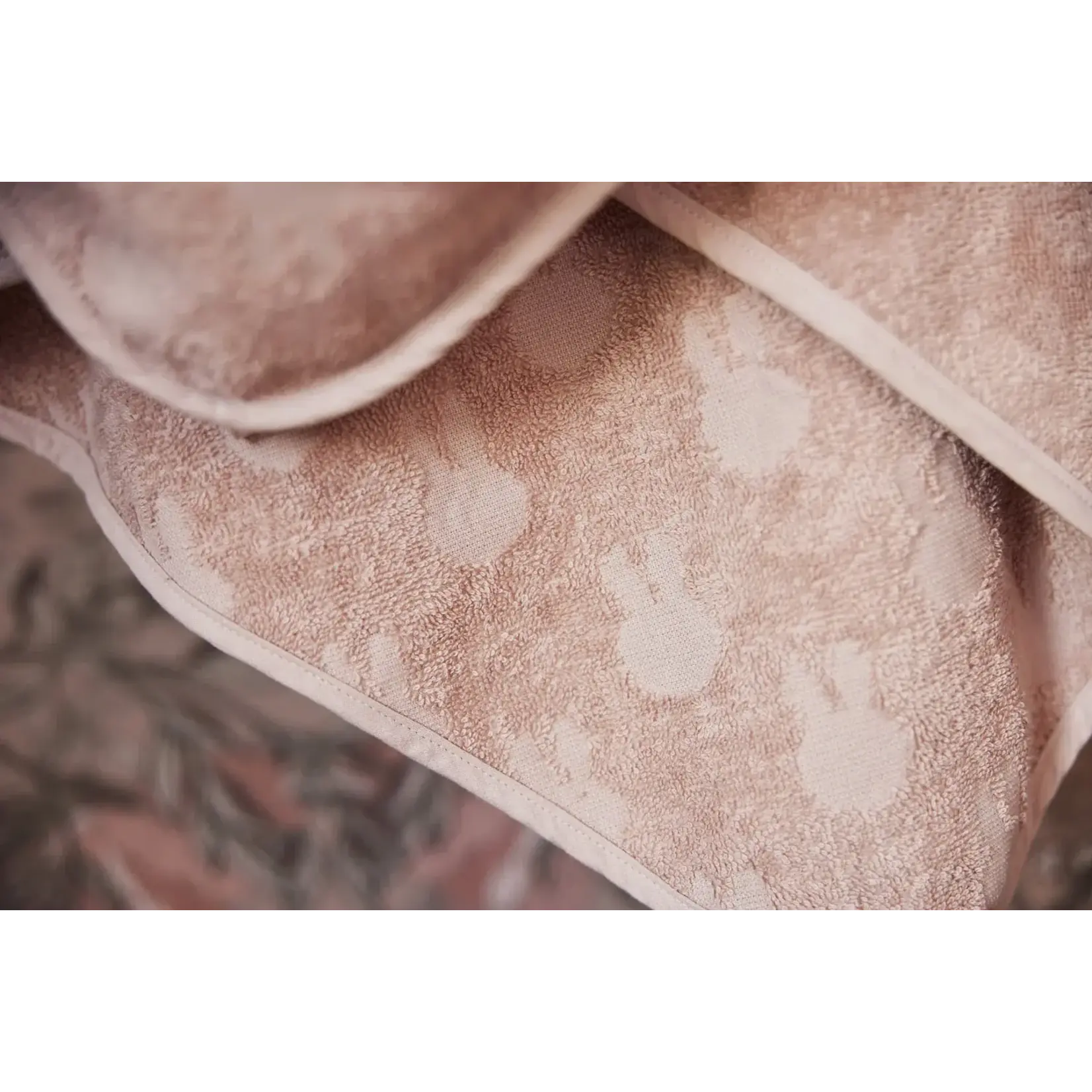 Jollein Cape de Bain Éponge 75x75cm Miffy Jacquard - Wild Rose