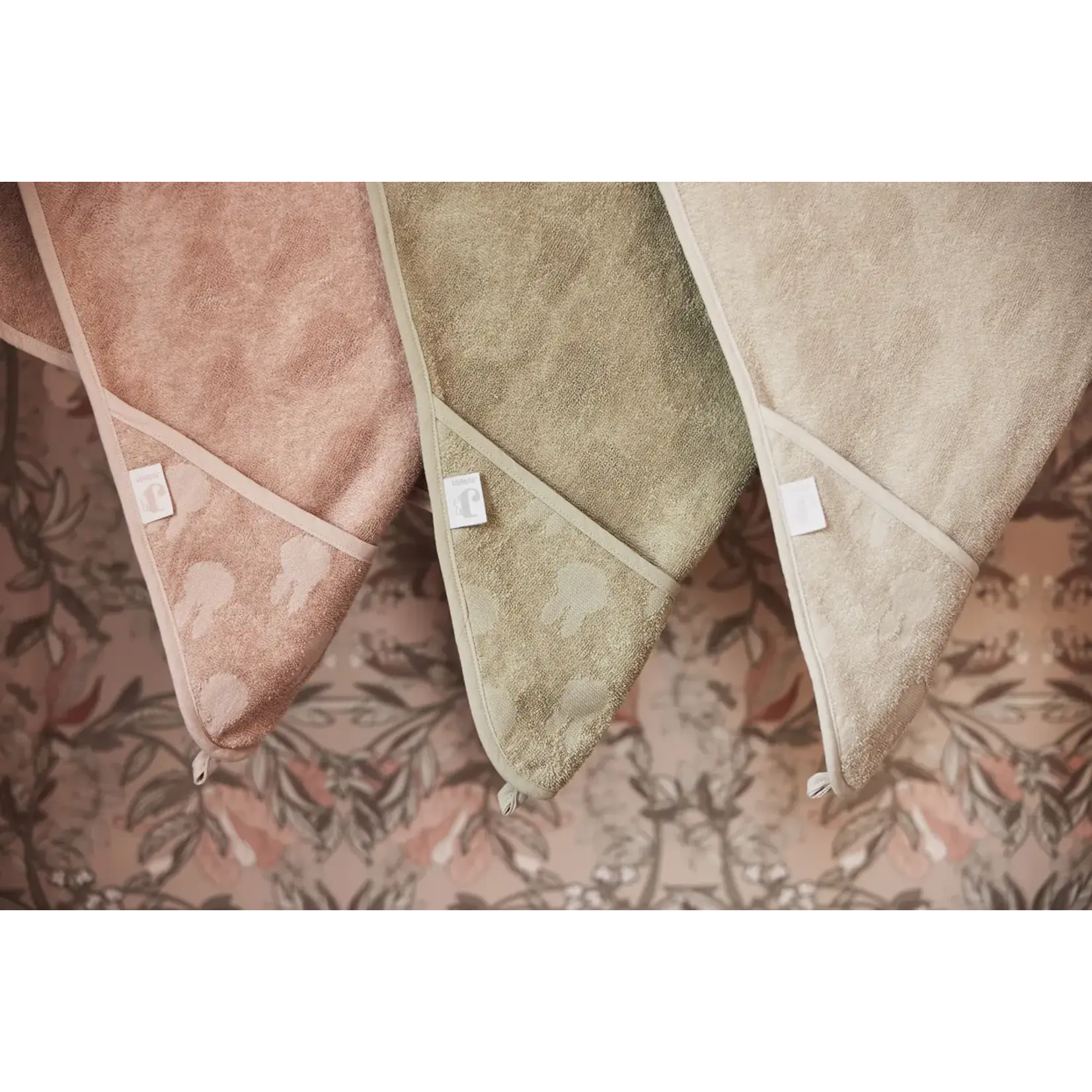 Jollein Cape de Bain Éponge 75x75cm Miffy Jacquard - Wild Rose