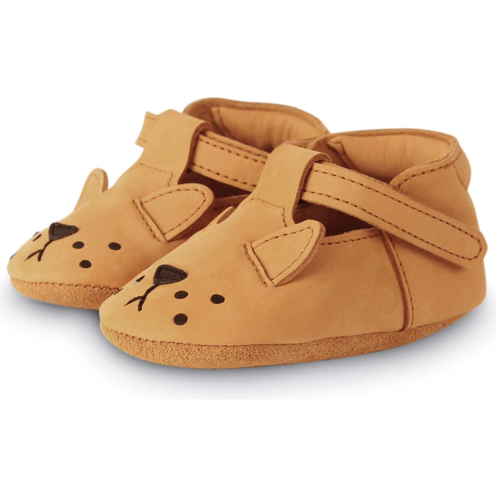 Donsje Chaussons Spark Classic Nubuck Lion Caramel