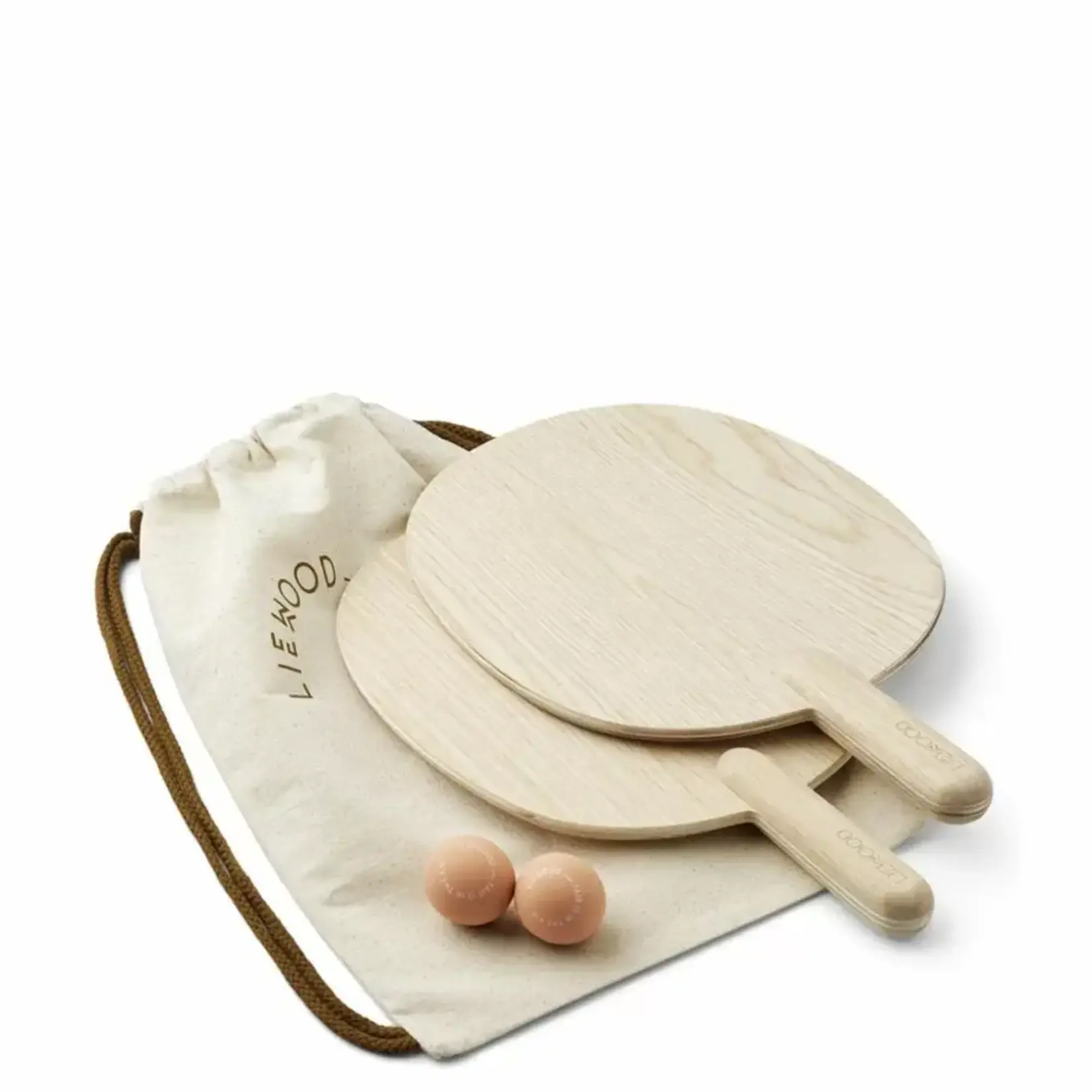 Liewood Set Tennis de Table Ping Pong en Bois John Tuscany Rose Golden Caramel