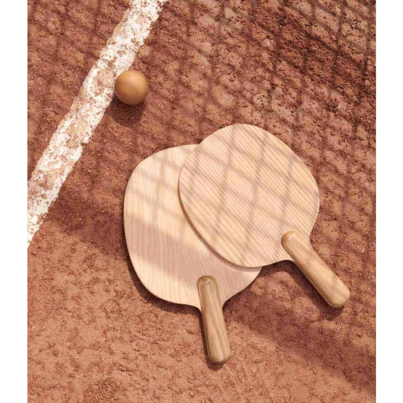 Liewood Set Tennis de Table Ping Pong en Bois John Tuscany Rose Golden Caramel