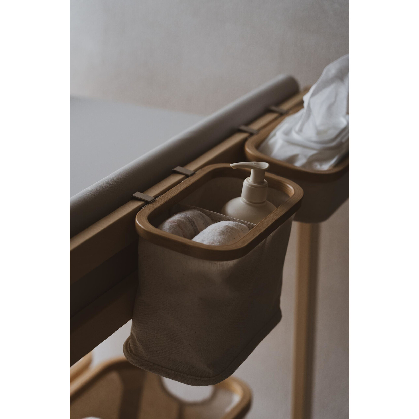 Quax Panier Suspendu Table à Langer - Bouteilles & Autres - Beige-Naturel