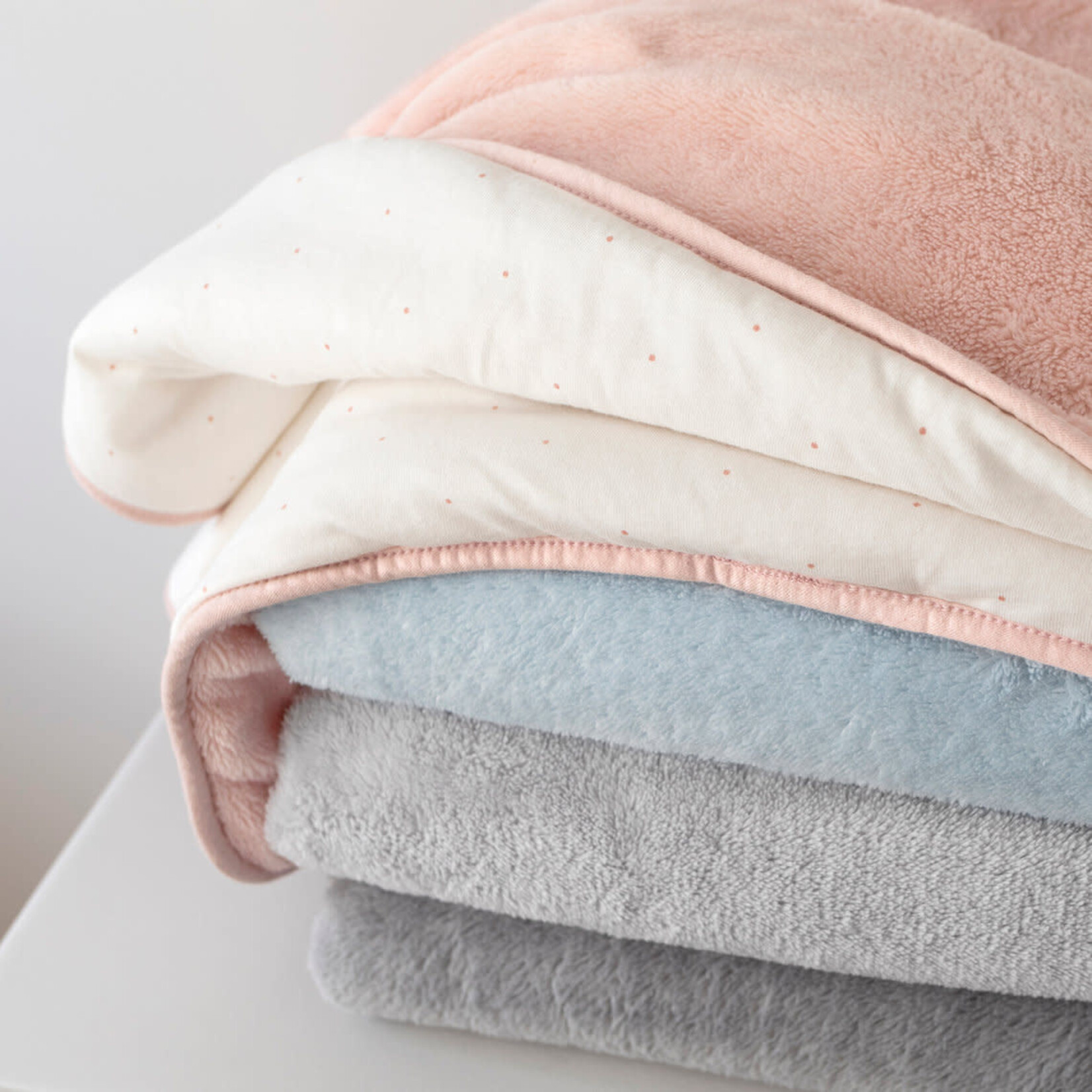 Bemini Couverture Hiver 75x100CM Pady Jersey + Softy Tog 3 Vieux Rose Blush