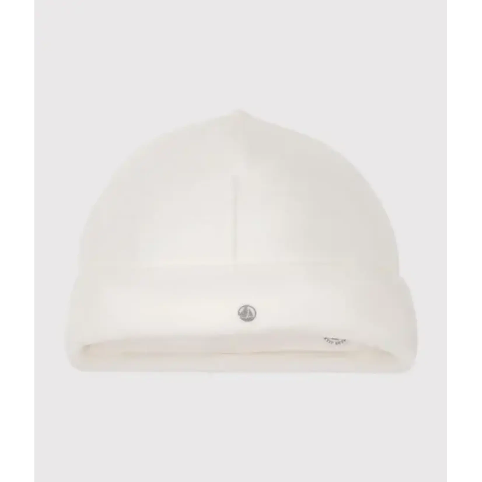 Petit Bateau Bonnet Naissance Bébé En Velours Blanc Marshmallow