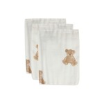 Jollein Lot 3 Gants de toilette Gaze de Coton Teddy Bear
