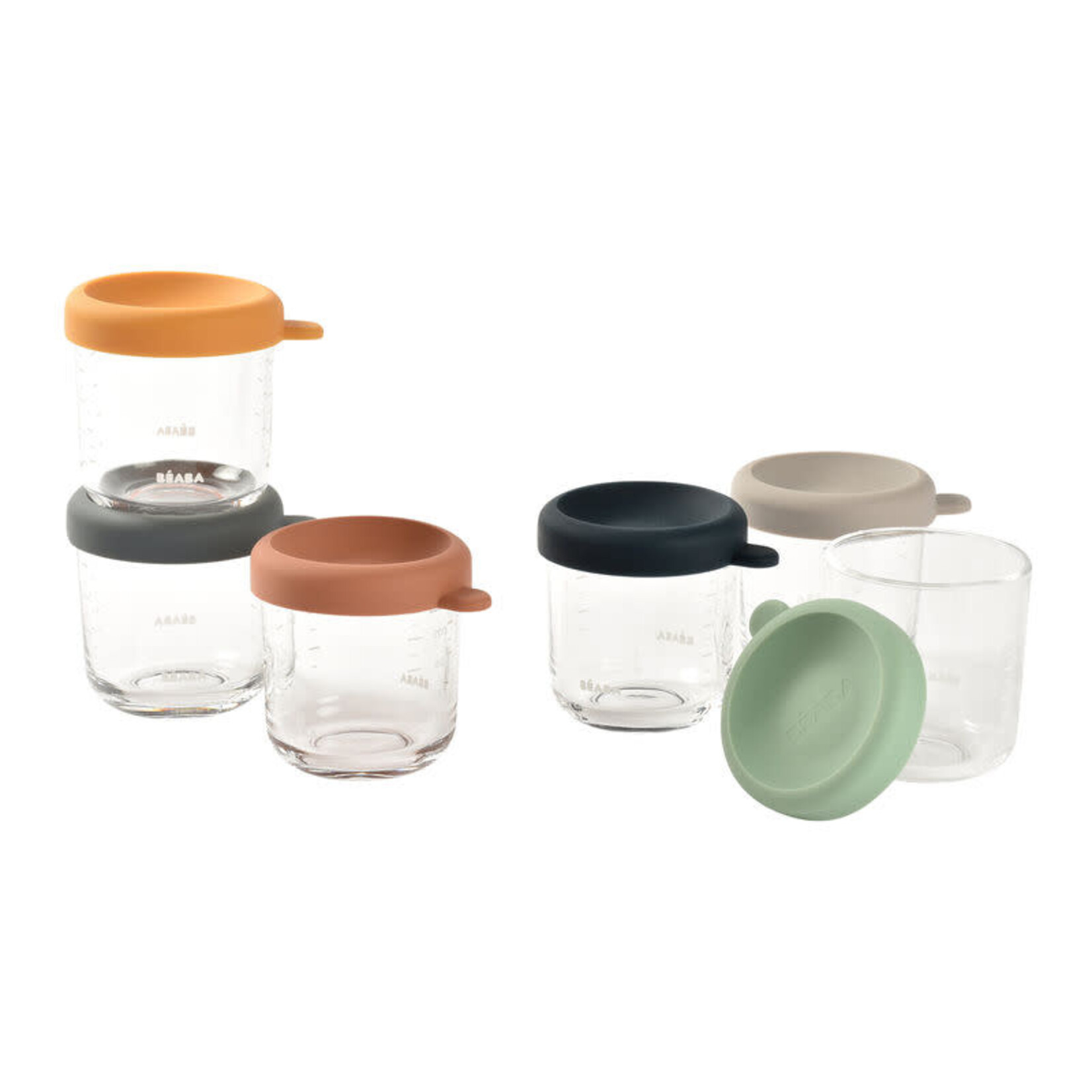 Beaba Coffret 6 Portions Verre Sunrise Color Mix 250 ML