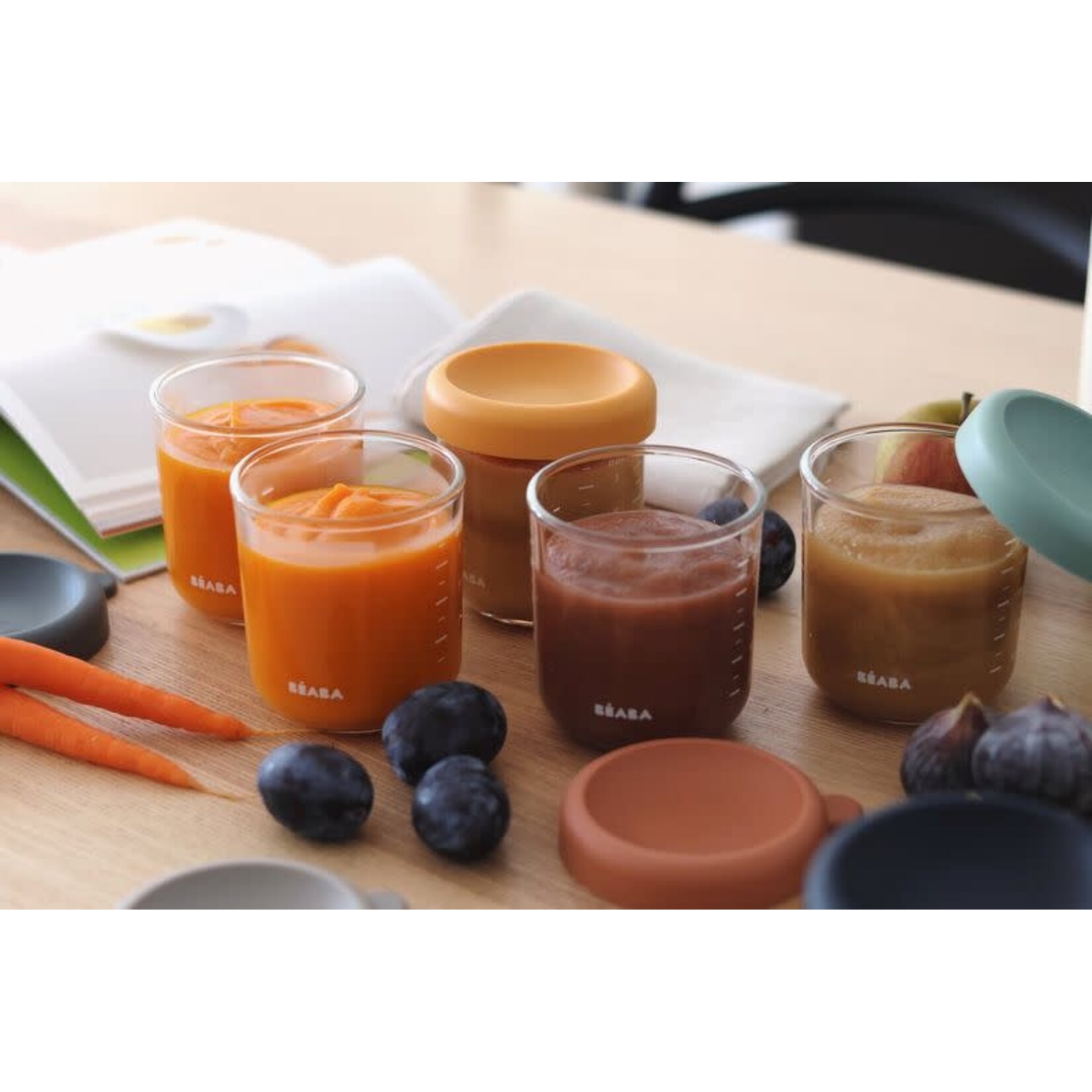 Beaba Coffret 6 Portions Verre Sunrise Color Mix 250 ML
