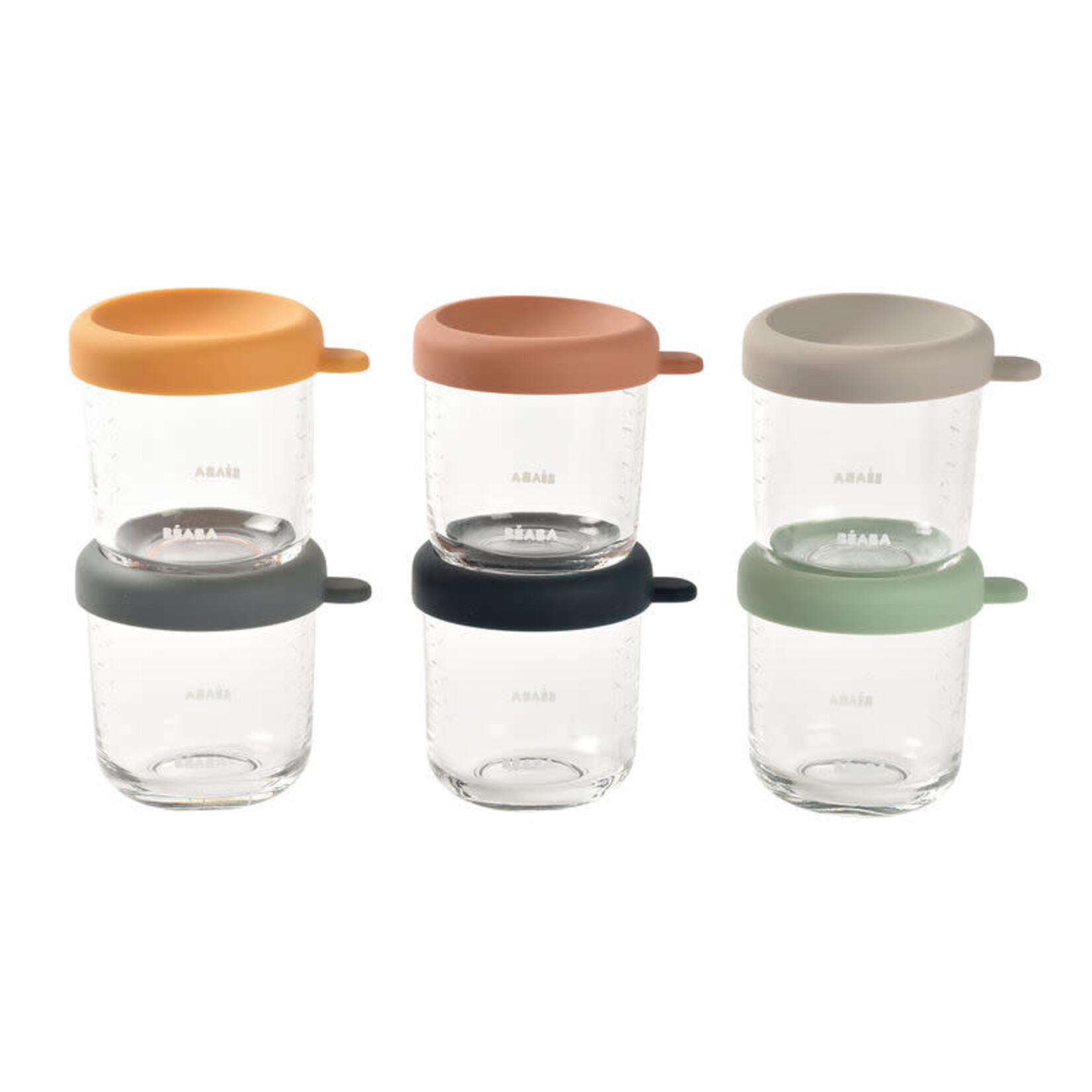 Beaba Coffret 6 Portions Verre Sunrise Color Mix 250 ML