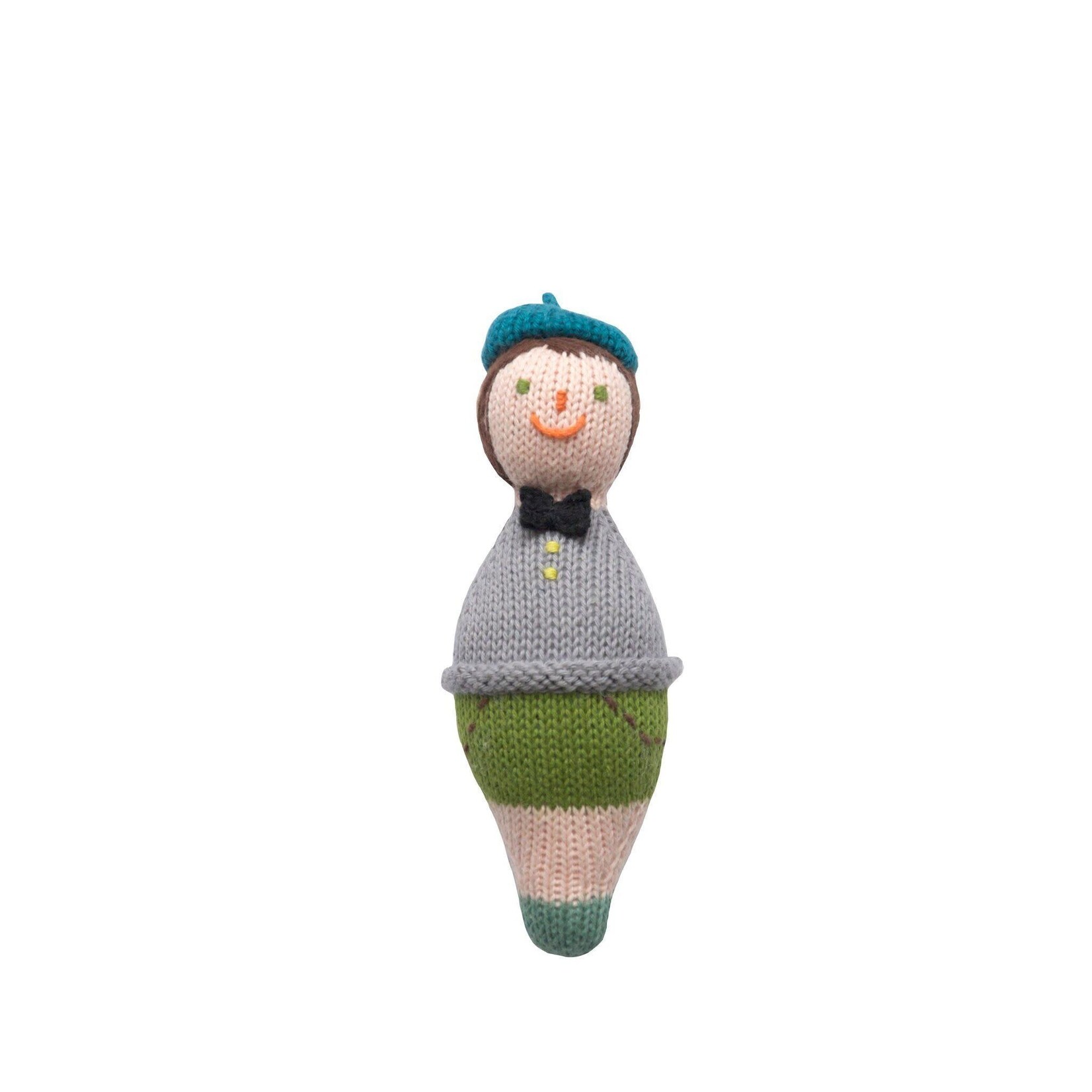 Hochet Tricot en  Laine Vierge Roly Poly