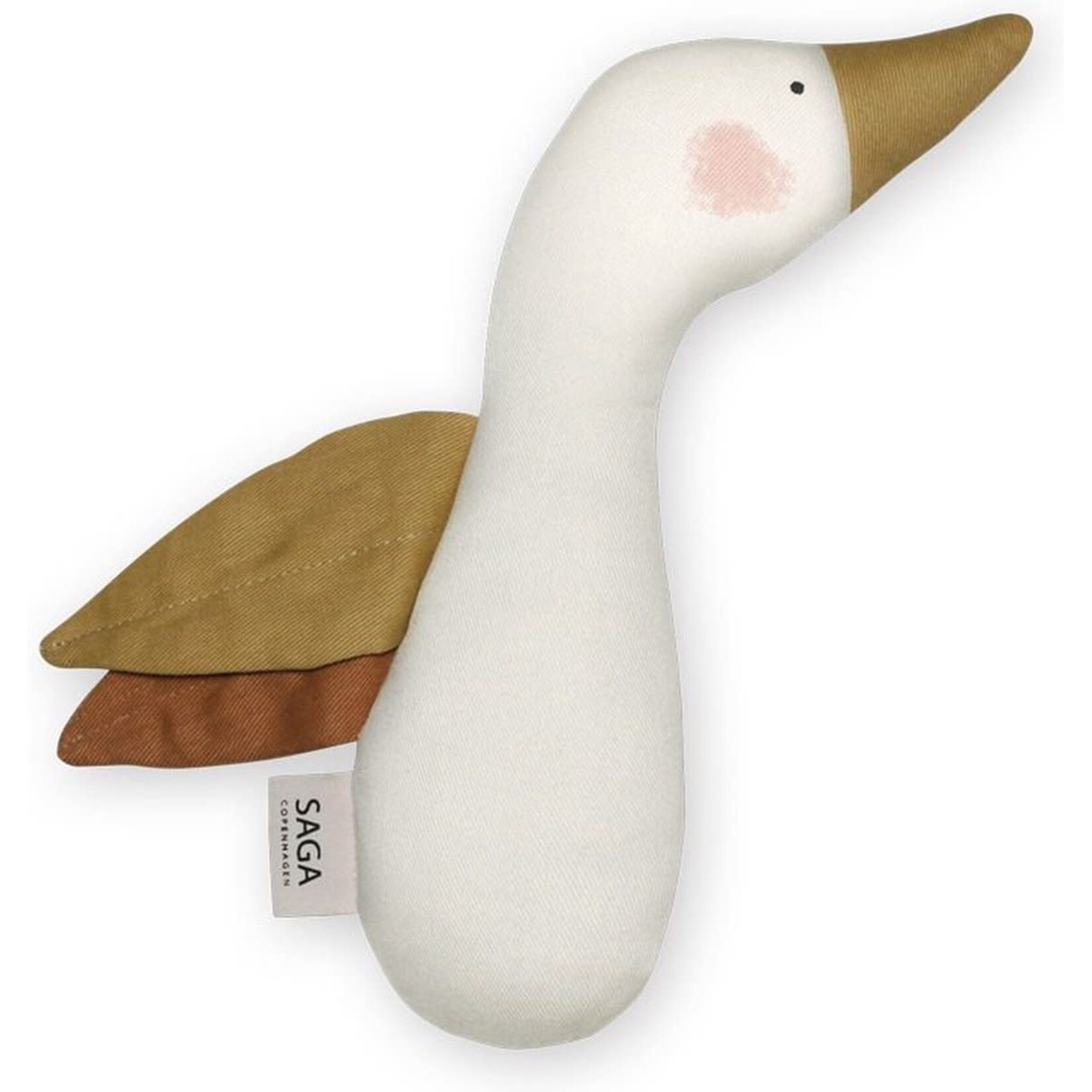 Saga Copenhagen Hochet Goose Toy Aron Cream
