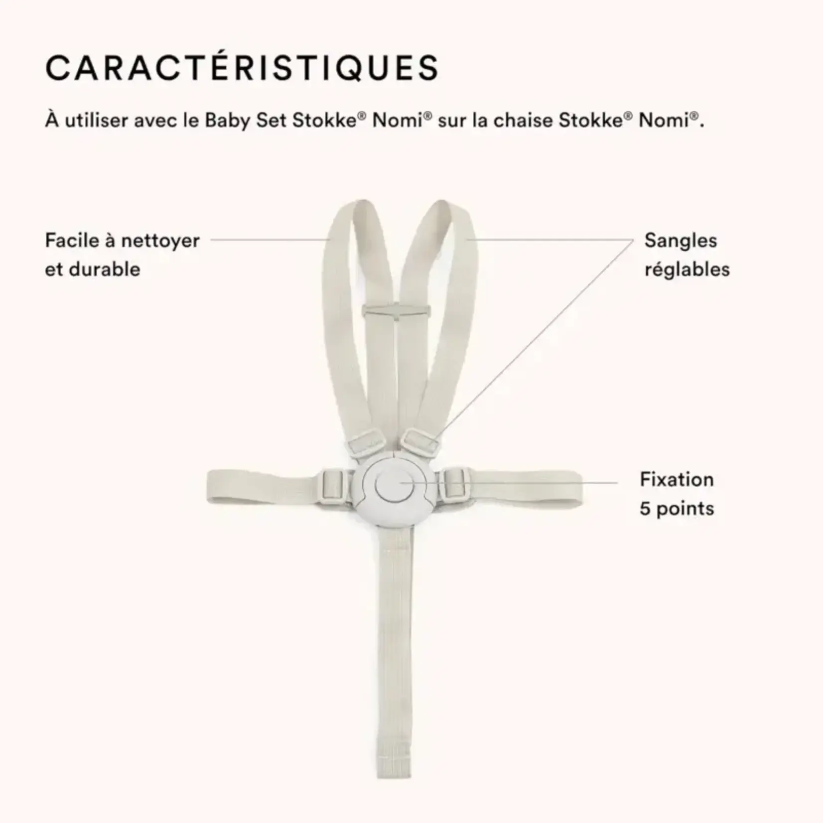 Nomi Harnais Pour Chaise Haute Sand