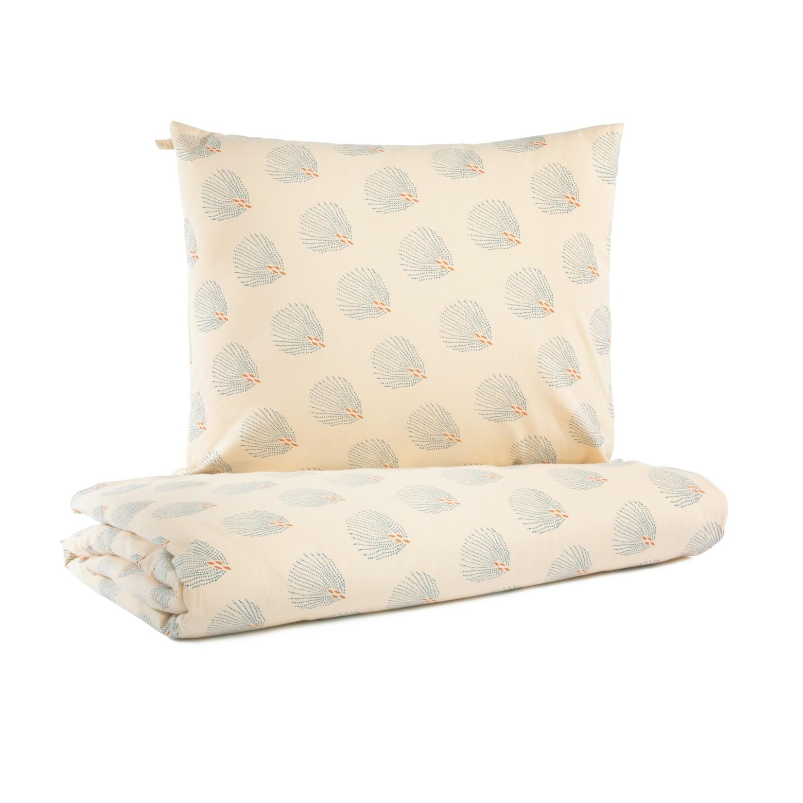 Nobodinoz Housse de couette Himalaya lit berceau Blue Gatsby Cream 100x148 cm