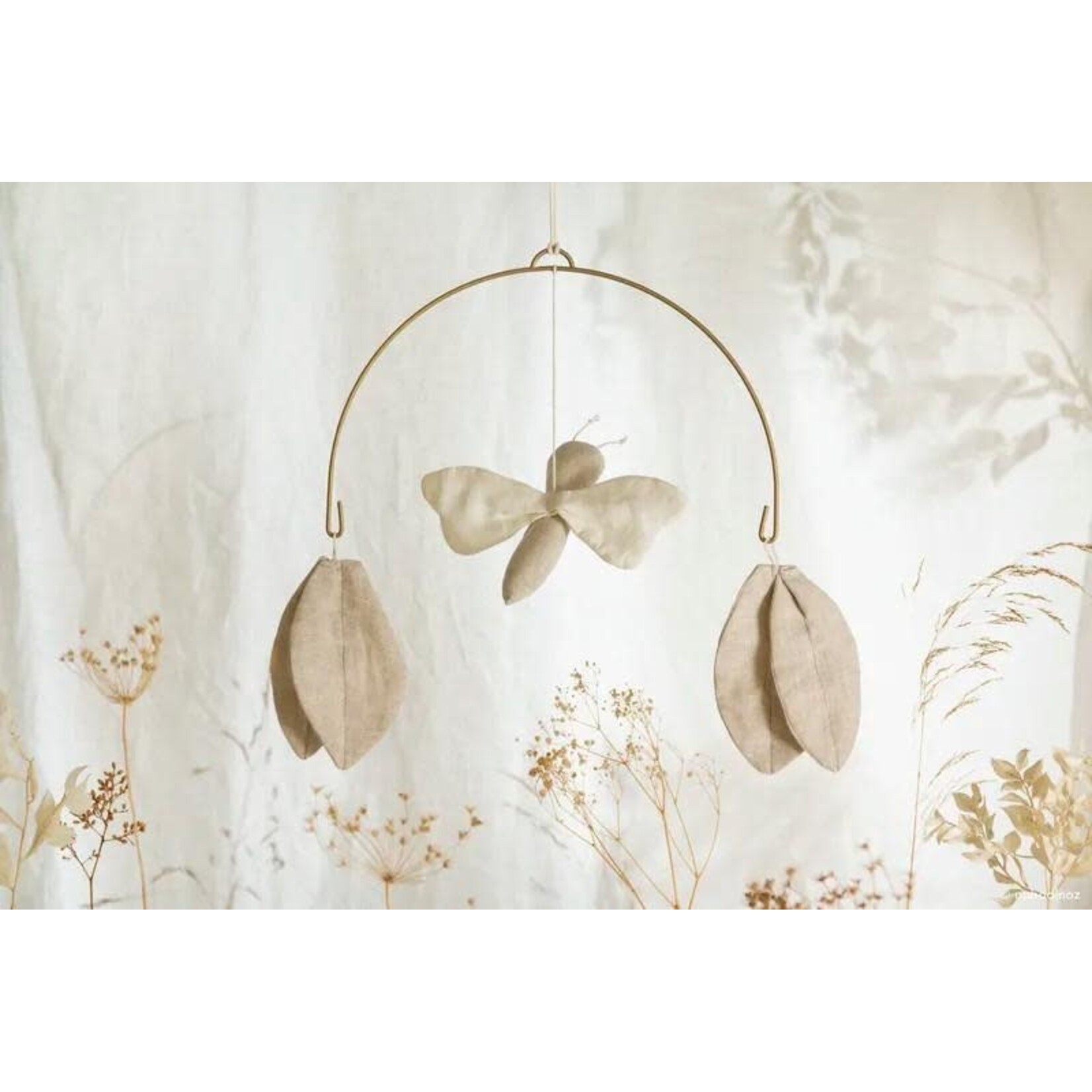 Nobodinoz Mobile Libellule Lin Français 31x38 cm Off White