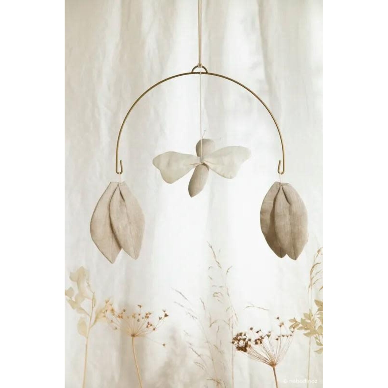 Nobodinoz Mobile Libellule Lin Français 31x38 cm Off White