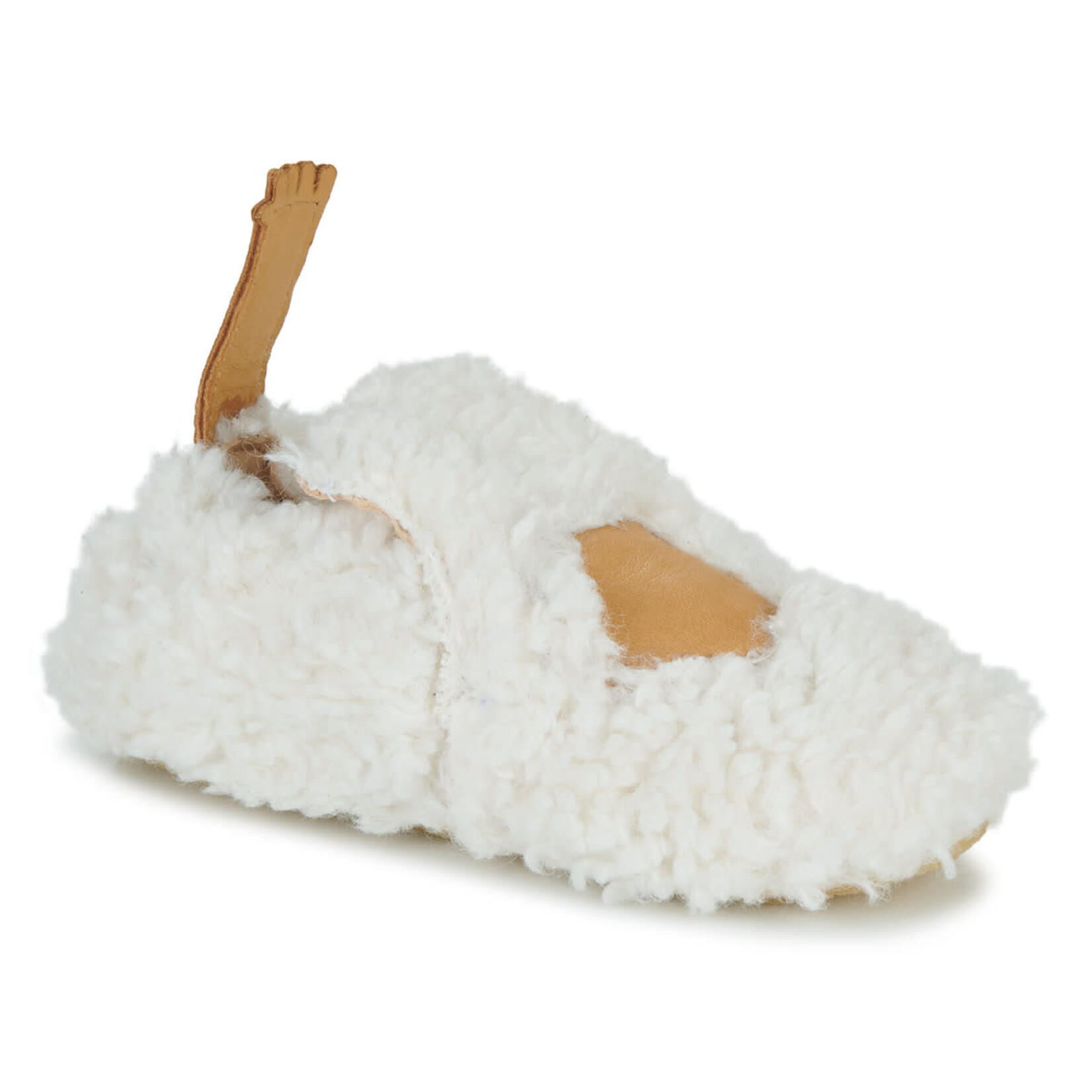Easy Peasy Chaussons My Blublu Etoile Mouton Blanc Mou avec Patins 6-12M 18-19