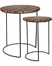  Bijzettafel teak set/2