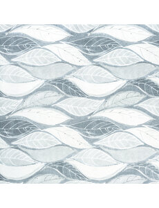 Wicotex Tafelzeil PVC Bladmotief grijs