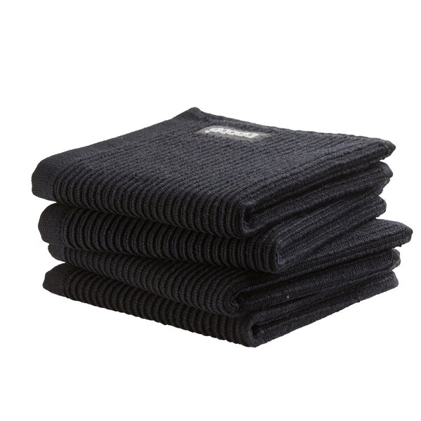 DDDDD Vaatdoek Basic Clean zwart set/4