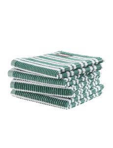 DDDDD Vaatdoek Stripe groen-wit set/4