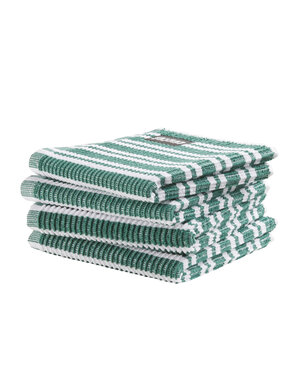 DDDDD Vaatdoek Stripe groen-wit set/4