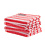 DDDDD Vaatdoek Stripe rood-wit set/4