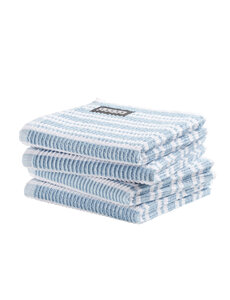 DDDDD Vaatdoek Stripe pastelblauw-wit set/4