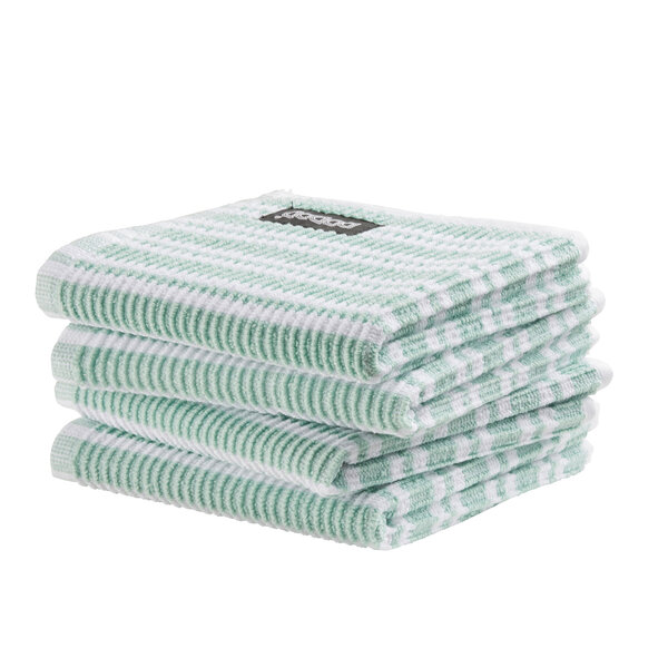 DDDDD Vaatdoek Stripe pastelgroen-wit set/4